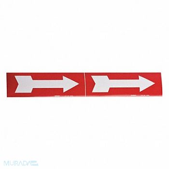 BRADY D3528 Pipe Marker (Arrow) 4 in H 12 in W, 6N600