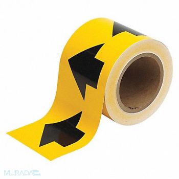 BRADY D3614 Pipe Marking Tape Yllw 4in W 90ft Roll L, 6M852