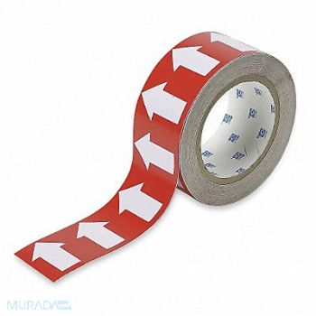 BRADY D3612 Pipe Marking Tape Red 1in W 90ft Roll L, 6M870