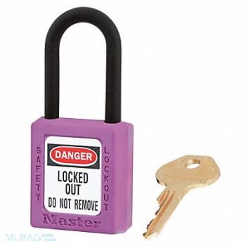 MASTER LOCK Lockout Padlock KD Purple 1-3/4 H, 6MCP9