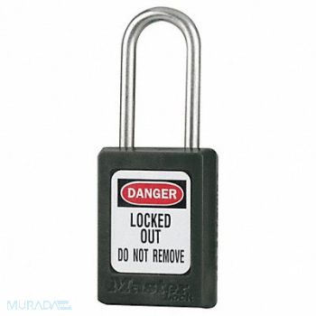 MASTER LOCK D5337 Lockout Padlock KD Black 1-7/8 H, 6MCR5