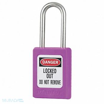 MASTER LOCK D5337 Lockout Padlock KD Purple 1-7/8 H, 6MCR9