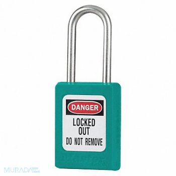 MASTER LOCK G6057 Lockout Padlock KD Teal 1-13/16 H, 6MCU0