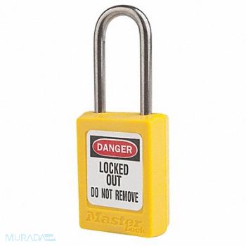 MASTER LOCK Lockout Padlock KA Yellow 1-13/16 H PK12, 6MCZ6