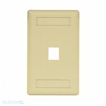HUBBELL PREMISE WIRING Wall Plate 1 Port, 6MH75