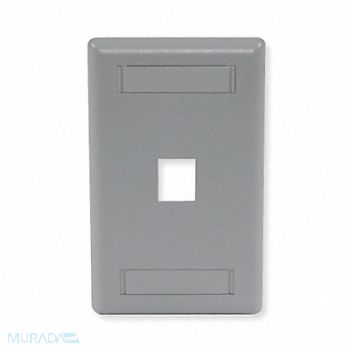 HUBBELL PREMISE WIRING Wall Plate 1 Port, 6MH76