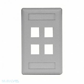 HUBBELL PREMISE WIRING Faceplate 4 Port, 6MH85