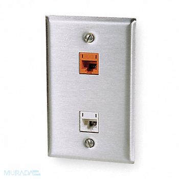 HUBBELL PREMISE WIRING Faceplate 2 Port, 6MK52