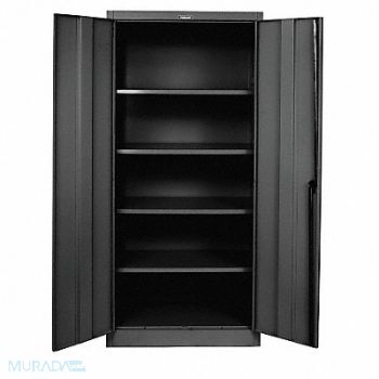 HALLOWELL K3861 Storage Cabinet 78 x36 x24 Black 4Shlv, 6MNZ5