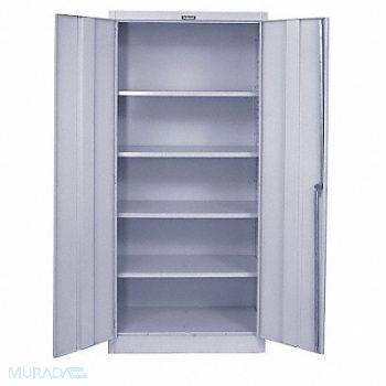 HALLOWELL Shelving Cabinet 78 H 36 W Light Gray, 6MPA0
