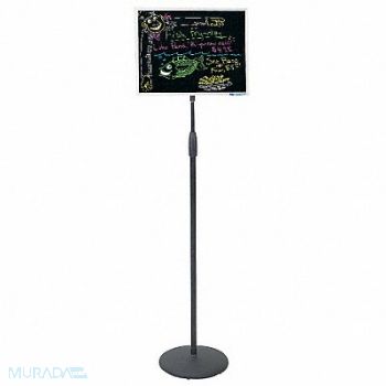 UNITED VISUAL PRODUCTS Pedestal Board Black Dry Erase 18x14, 6MVD4