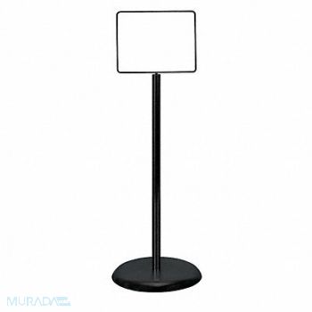 UNITED VISUAL PRODUCTS Sign Holder Pedestal 14x11 Metal Black, 6MVF7