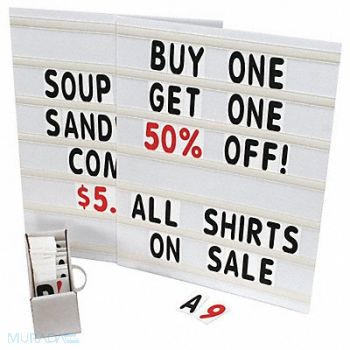 UNITED VISUAL PRODUCTS Letter Number Kit, 6MVG2