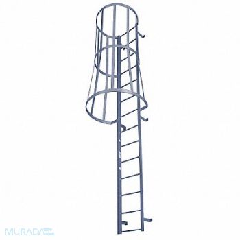 COTTERMAN Fixed Ladder w/Safety Cage 11 ft 3 In H, 6MXN2