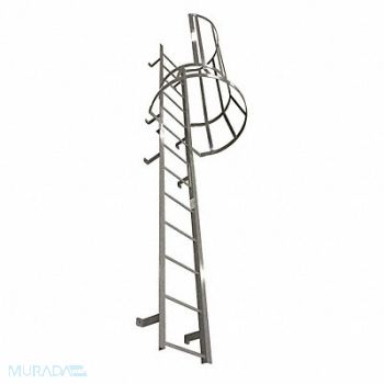 COTTERMAN Fixed Ladder w/Safety Cage 13 ft 3 In H, 6MXT7