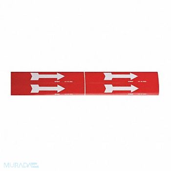 BRADY D3383 Pipe Marker (Arrow) 1 1/8in H 7in W, 6N527