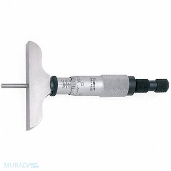 STARRETT Depth Micrometer 0-3 In 2-1/2 Base 3 Rod, 6NAX9