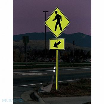 DAVIDSON Sign Post Reflector Green 6 ft H, 6NDV6