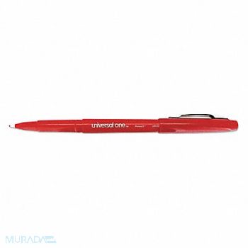 UNIVERSAL ONE Rollerball Pens Red PK12, 6NDZ6