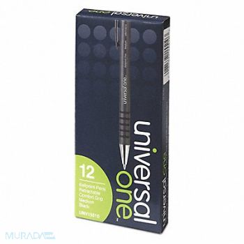 UNIVERSAL ONE Ballpoint Pens Black PK12, 6NEE1