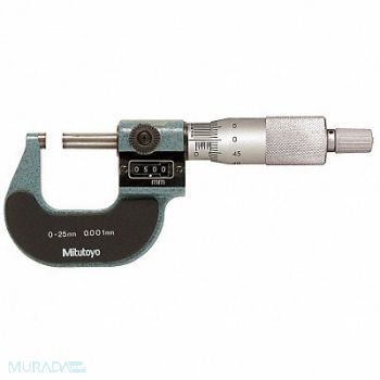 MITUTOYO Digital Micrometer Outside 0 to 25mm, 6NPZ8