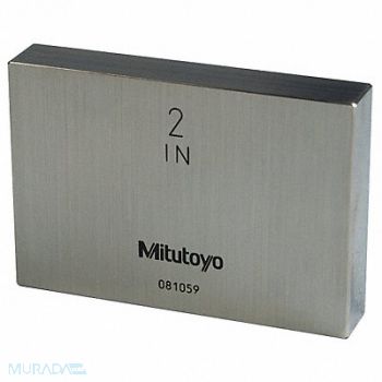 MITUTOYO Gage Block Rect Steel 2.00 In ASME 0, 6NRE5
