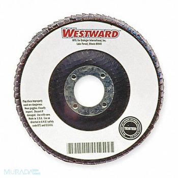 GRAINGER APPROVED J7232 Fiber Disc 4 in Dia 5/8in Arbor 36 Grit, 447R67
