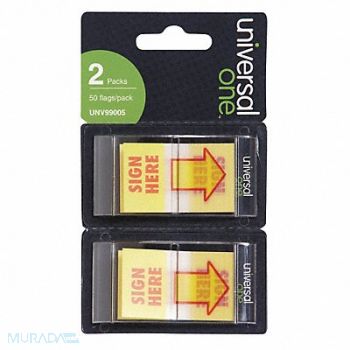 UNIVERSAL ONE Sticky Arrows 1 x 1-3/4 PK100, 6PDV0