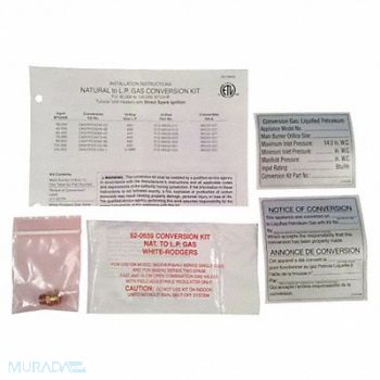 DAYTON Gas Conversion Kit LP to NG Drill Sz #27, 6PPT4