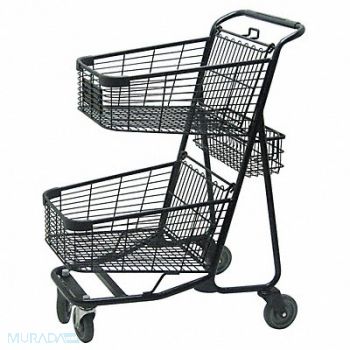 R.W. ROGERS COMPANY INC Two Tier Shopping Cart 29 in L 300 lb., 6PPZ9