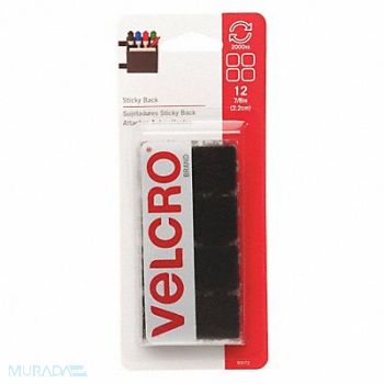 VELCRO BRAND Reclosable Fastener Black 7/8 PK12, 6PXV4