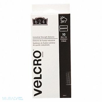 VELCRO BRAND Reclosable Fastener Shapes Gray 1x4 PK10, 6PXV9