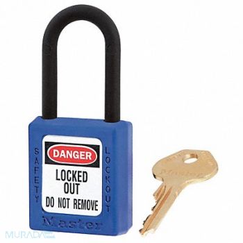 MASTER LOCK D5324 Lockout Padlock KA Blue 1-3/4 H PK3, 6REP1
