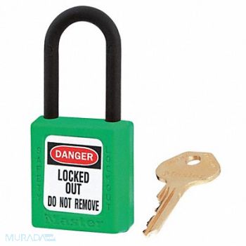 MASTER LOCK D5324 Lockout Padlock KA Green 1-3/4 H PK3, 6REP2