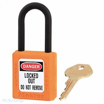 MASTER LOCK Lockout Padlock KA Orange 1-3/4 H PK12, 6MCD8
