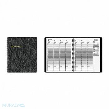 AT-A-GLANCE Planner Weekly 6-7/8 x 8-3/4in Black, 6RMJ9