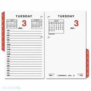 AT-A-GLANCE Desk Calendar Refill Daily 3-1/2x6 White, 6RML8