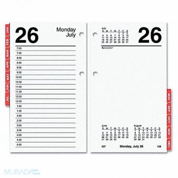 AT-A-GLANCE Desk Calendar Refill Daily 3-1/2x6 White, 6RML9