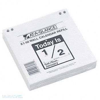 AT-A-GLANCE Wall Calendar Refill Daily 6x6in White, 6RMR1