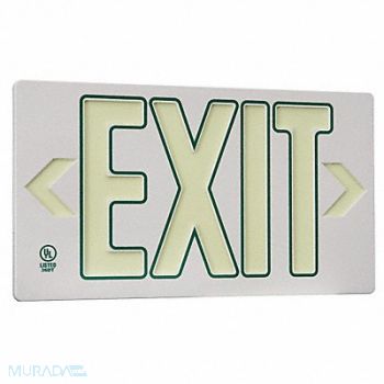 GRAINGER APPROVED D6996 Exit Sign 8 3/4 in x 15 3/8 in Plastic, 6RRF0