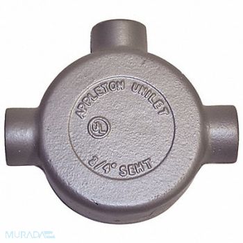 APPLETON ELECTRIC Conduit Outlet Body Iron T 3/4 In., 6RUU4