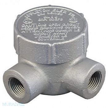 APPLETON ELECTRIC Conduit Outlet Body Iron Trd Sz 1/2in, 6RVA5