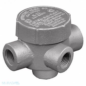 APPLETON ELECTRIC Conduit Outlet Body Iron Trd Sz 3/4in, 6RVC5