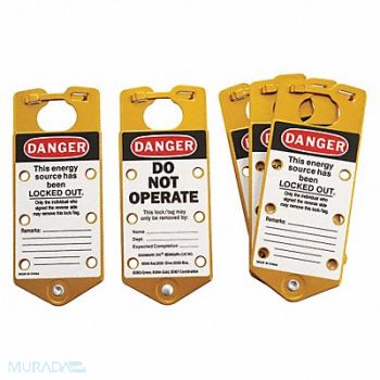 BRADY J5050 Labeled Lockout Hasp Snap-On 6 Lock PK5, 6T442