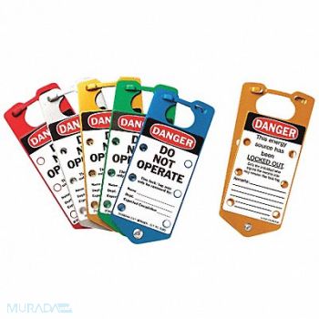 BRADY J5050 Labeled Lockout Hasp Snap-On 6 Lock PK5, 6T443