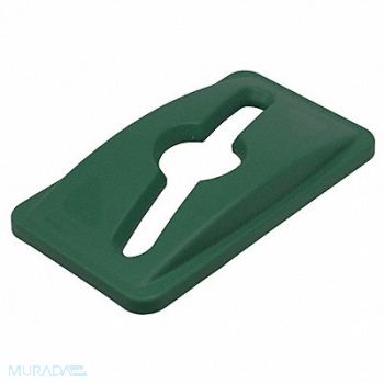 RUBBERMAID COMMERCIAL PRODUCTS All-Purpose Recycling Top Poly Green, 6TUA4