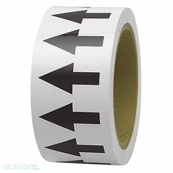 INCOM MANUFACTURING D4935 Arrow Tape White 4in W 108ft Roll L, 6TVJ2