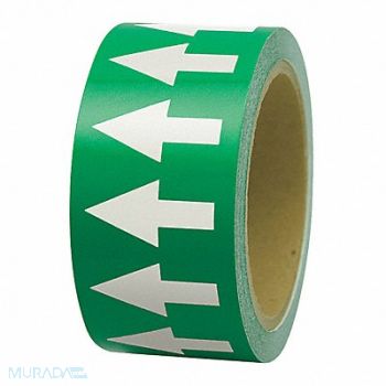 INCOM MANUFACTURING D4933 Arrow Tape Green 1in W 108ft Roll L, 6TVG9