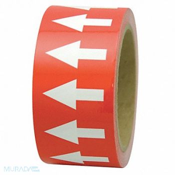 INCOM MANUFACTURING D4933 Arrow Tape Red 1in W 108ft Roll L, 6TVH0