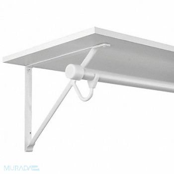 JOHN STERLING WHT Large Hvy Duty Shelf and Rod Brkt, 6UDG8